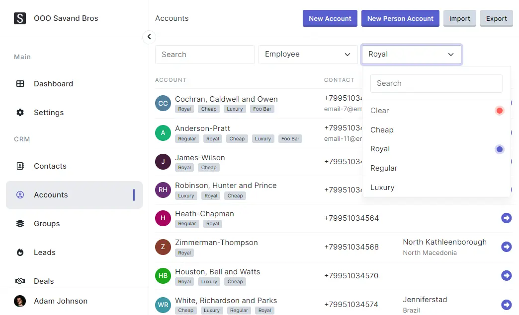 Search & Filtering